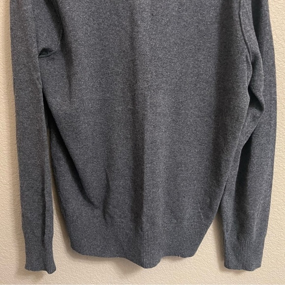 Banana Republic Men's Sweater Large Gray Shawl Collar Merino Wool Blend - Picture 11 of 16